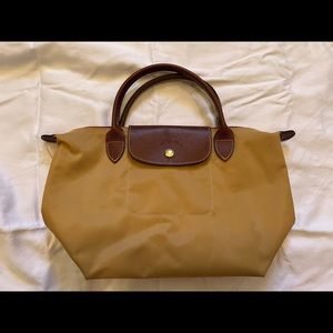 Longchamp Le Pliage Original Small Top Handle bag in honey